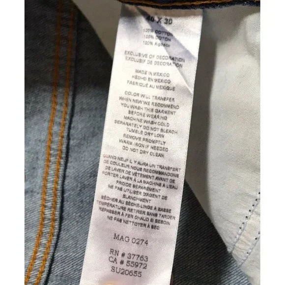 Savane Mens Blue Jeans 40X30 Casual Pants Heavyweight Farm Ranch Cowboy Wear GUC - Picture 5 of 10